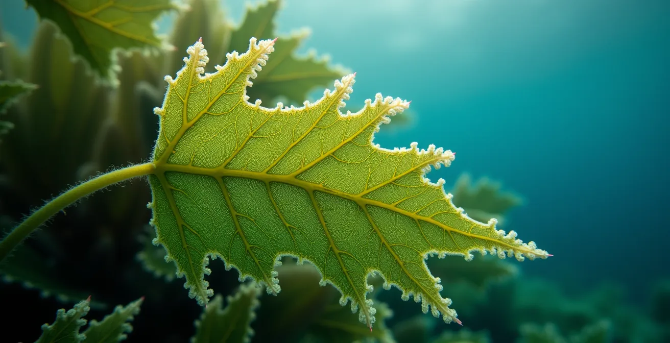 Plongeur citoyen photographiant un herbier de posidonie avec tablette étanche pour recensement scientifique